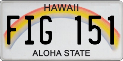 HI license plate FIG151