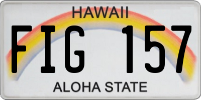 HI license plate FIG157