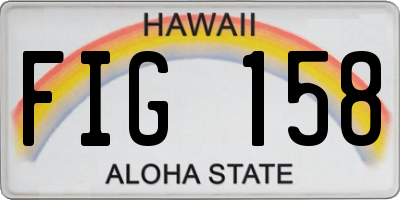 HI license plate FIG158