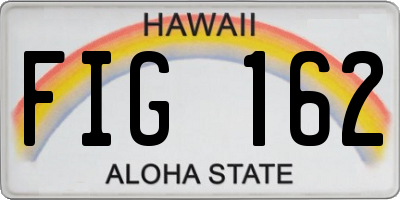 HI license plate FIG162