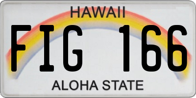 HI license plate FIG166
