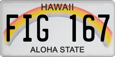 HI license plate FIG167