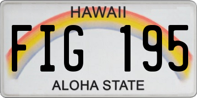HI license plate FIG195