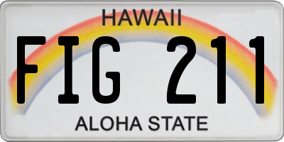 HI license plate FIG211