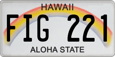 HI license plate FIG221