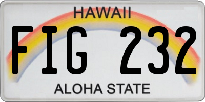 HI license plate FIG232