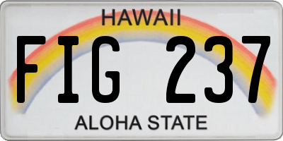 HI license plate FIG237