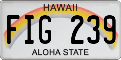HI license plate FIG239