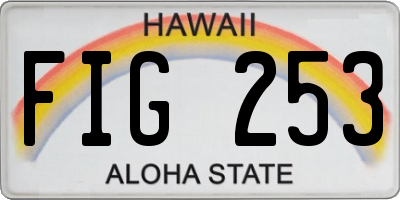 HI license plate FIG253