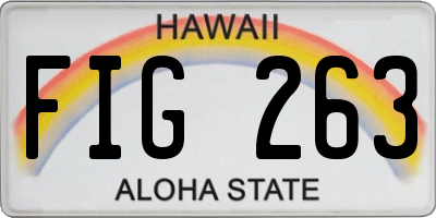 HI license plate FIG263