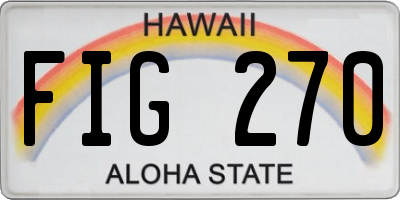 HI license plate FIG270