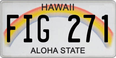 HI license plate FIG271
