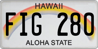 HI license plate FIG280