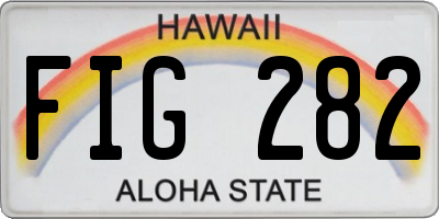 HI license plate FIG282