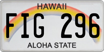 HI license plate FIG296