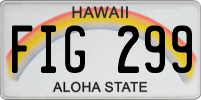 HI license plate FIG299