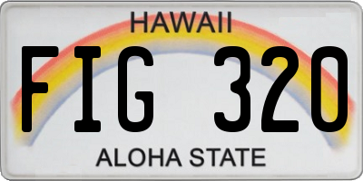 HI license plate FIG320