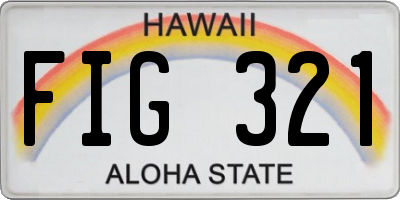 HI license plate FIG321