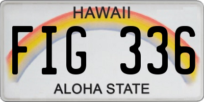 HI license plate FIG336