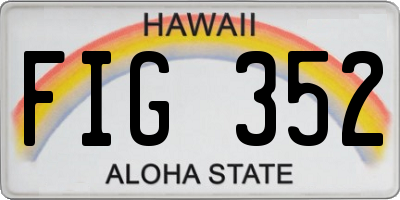 HI license plate FIG352