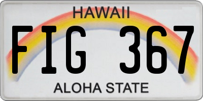 HI license plate FIG367