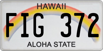 HI license plate FIG372