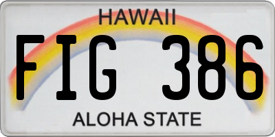 HI license plate FIG386