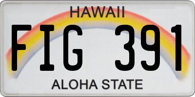 HI license plate FIG391