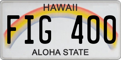 HI license plate FIG400