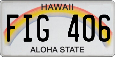 HI license plate FIG406