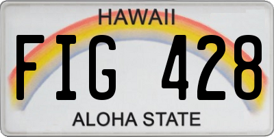 HI license plate FIG428