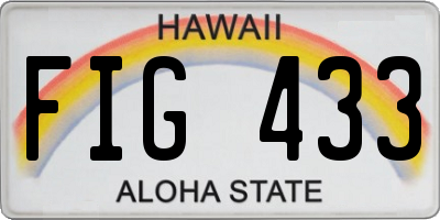 HI license plate FIG433