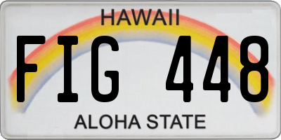 HI license plate FIG448