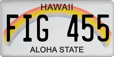 HI license plate FIG455