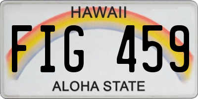 HI license plate FIG459