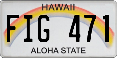 HI license plate FIG471