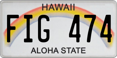 HI license plate FIG474