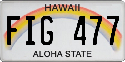 HI license plate FIG477