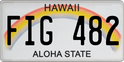 HI license plate FIG482