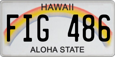 HI license plate FIG486
