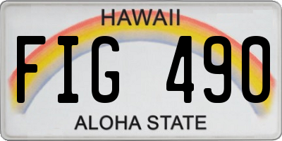 HI license plate FIG490