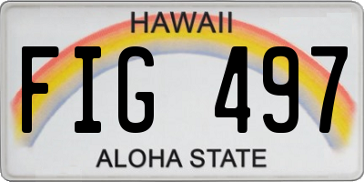 HI license plate FIG497