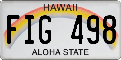 HI license plate FIG498