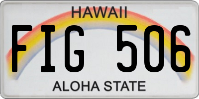 HI license plate FIG506