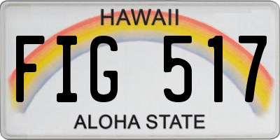 HI license plate FIG517