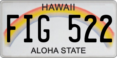 HI license plate FIG522