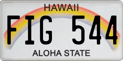 HI license plate FIG544