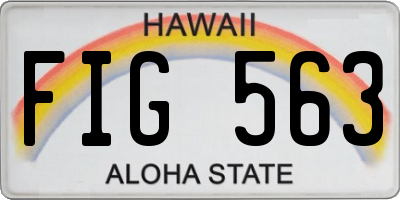 HI license plate FIG563