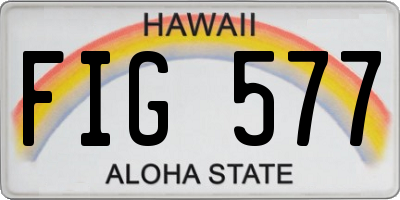 HI license plate FIG577