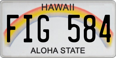 HI license plate FIG584